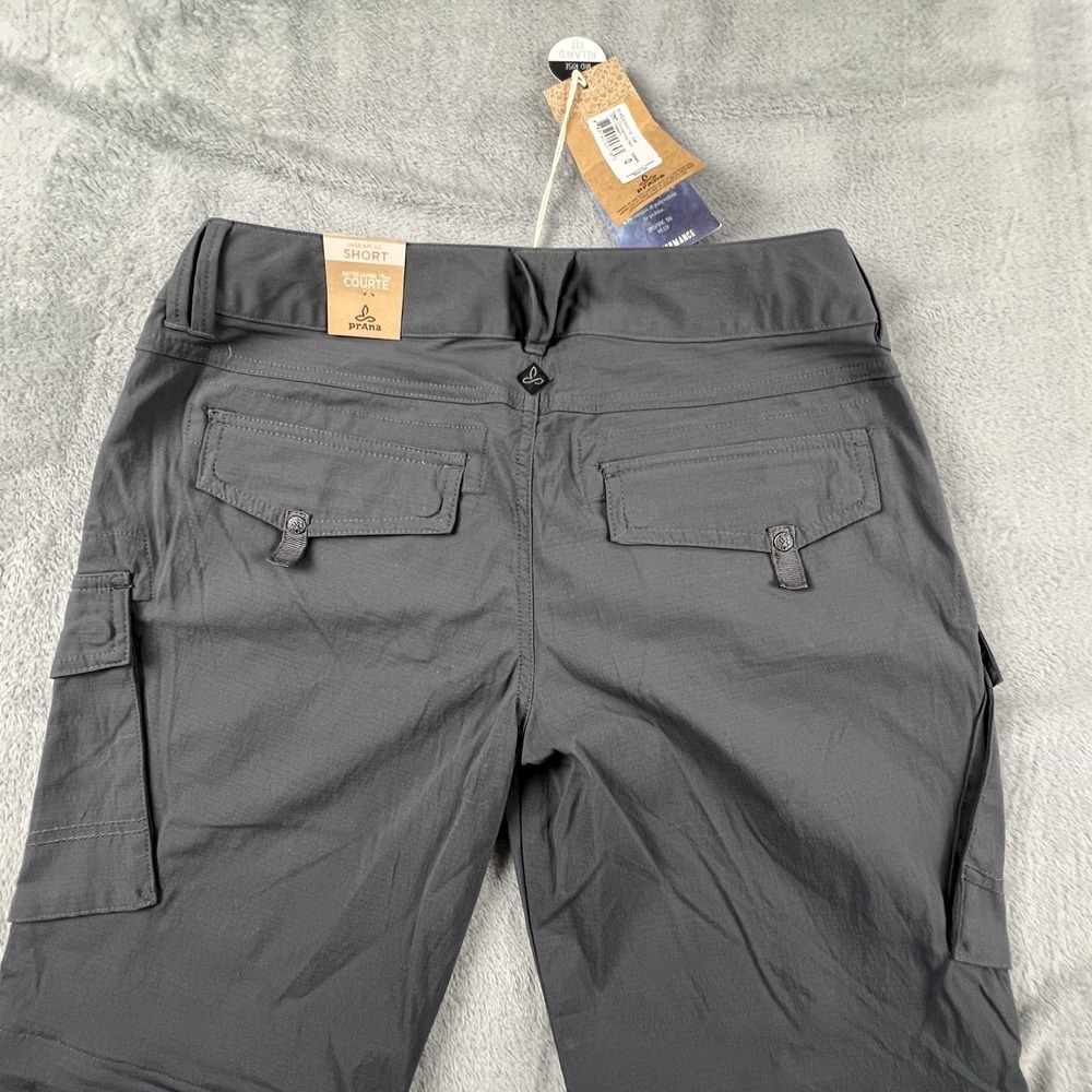 PrAna Sage Convertible Pants Womens 0 Gray Coal Hiking Travel Quick Dry Stretch - Picture 11 of 16